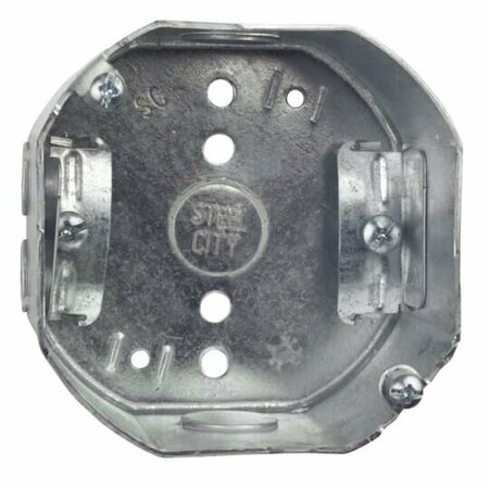 STEEL CITY Electrical Box, 22.5 cu in, Octagon Box, Steel, Octagon 54171N-25